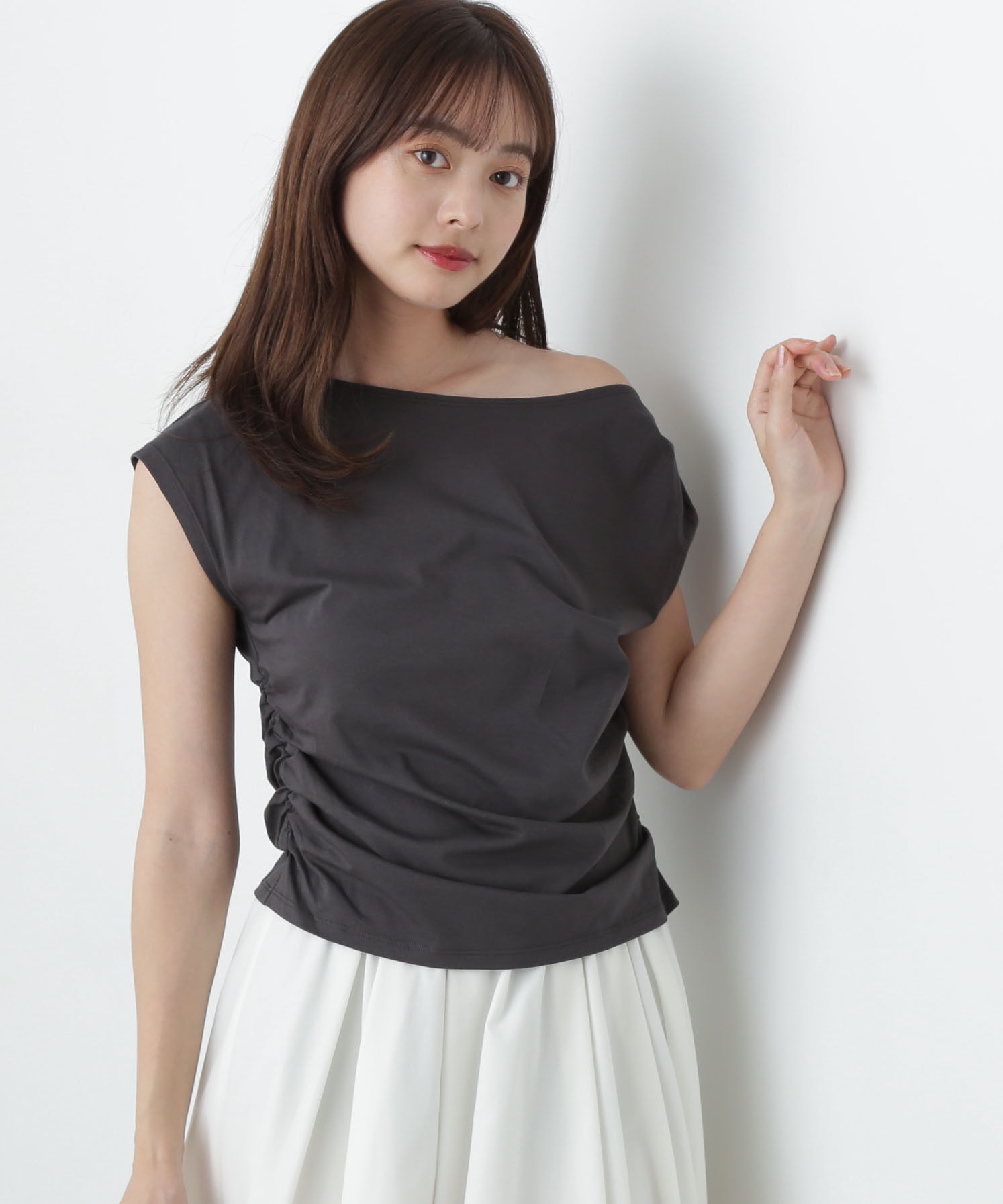 PROPORTION BODY DRESSING「アシメTシャツ」|Tシャツ・カットソー|