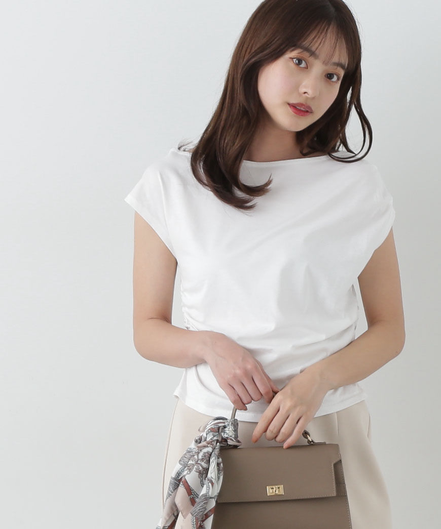 PROPORTION BODY DRESSING「アシメTシャツ」|Tシャツ・カットソー|ホワイト