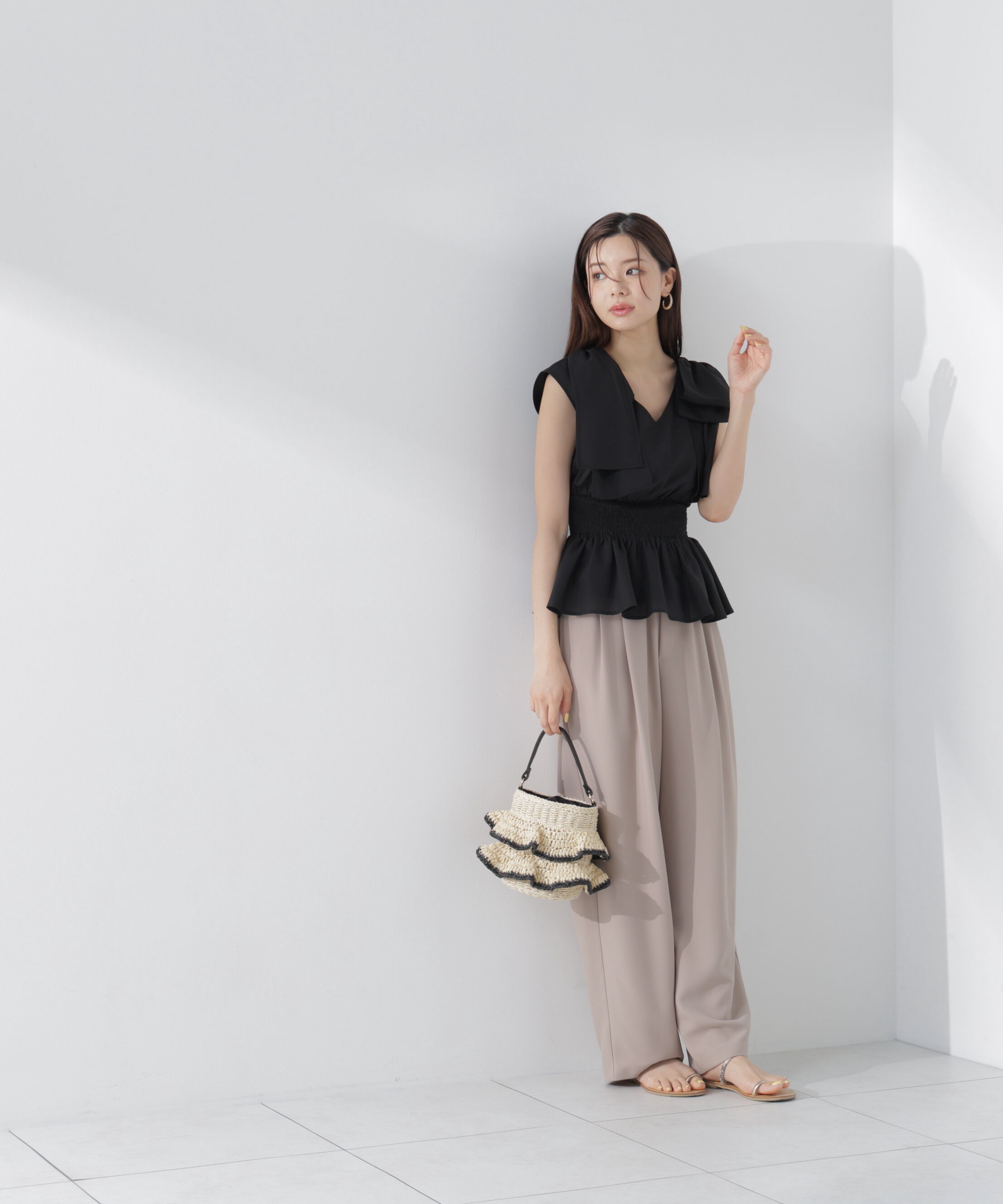 PROPORTION BODY DRESSING「ショルダーリボンペプラムブラウス」|シャツ・ブラウス|
