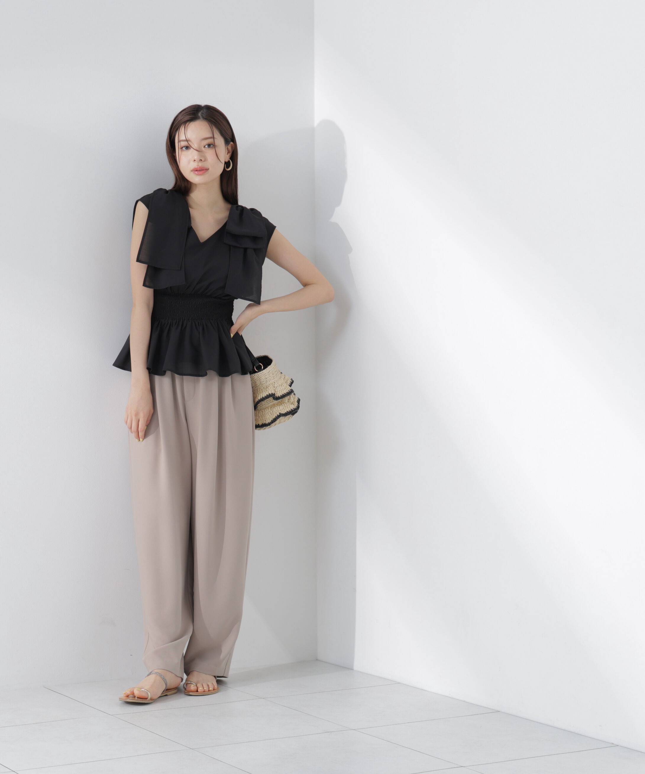 PROPORTION BODY DRESSING「ショルダーリボンペプラムブラウス」|シャツ・ブラウス|