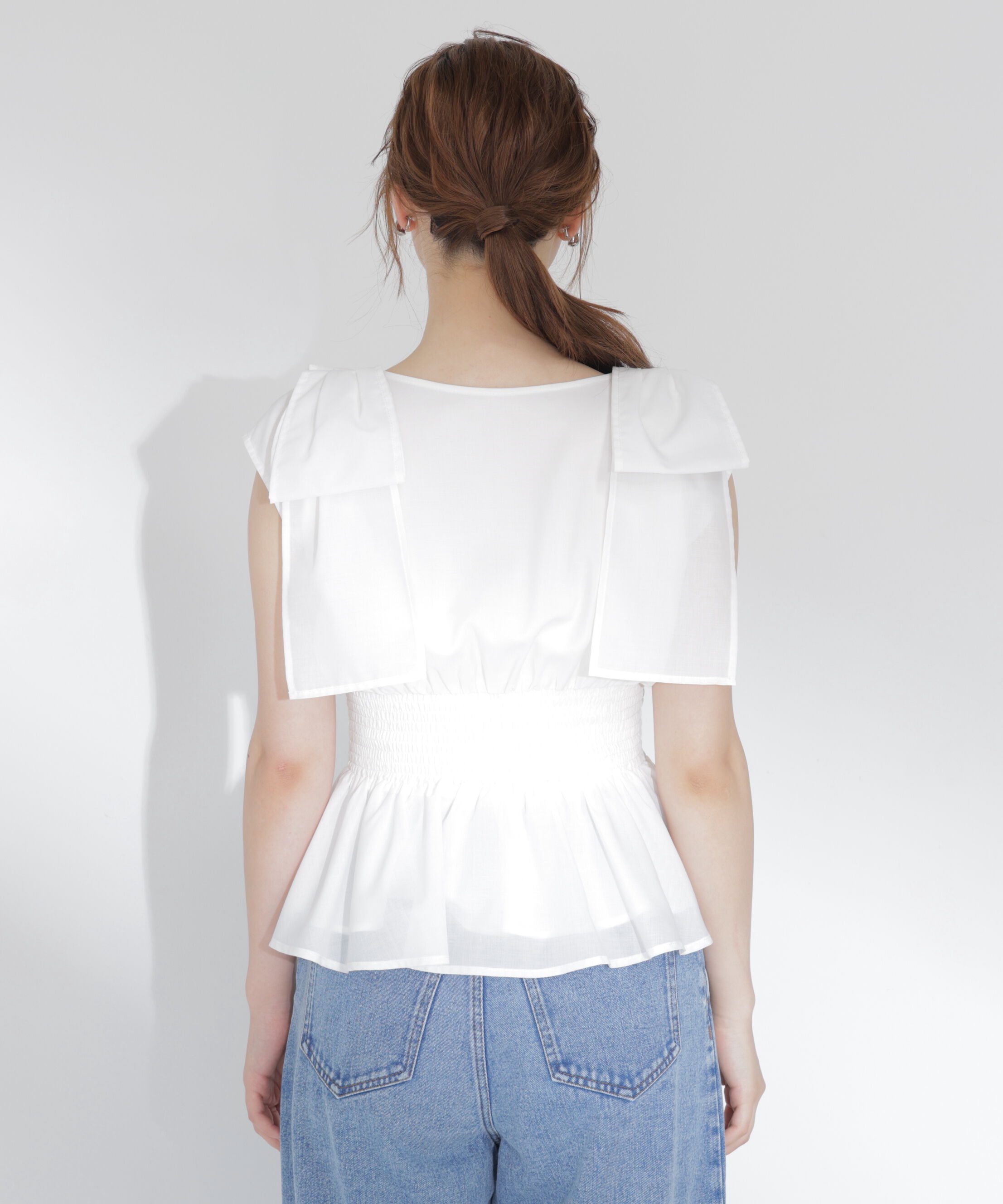 PROPORTION BODY DRESSING「ショルダーリボンペプラムブラウス」|シャツ・ブラウス|