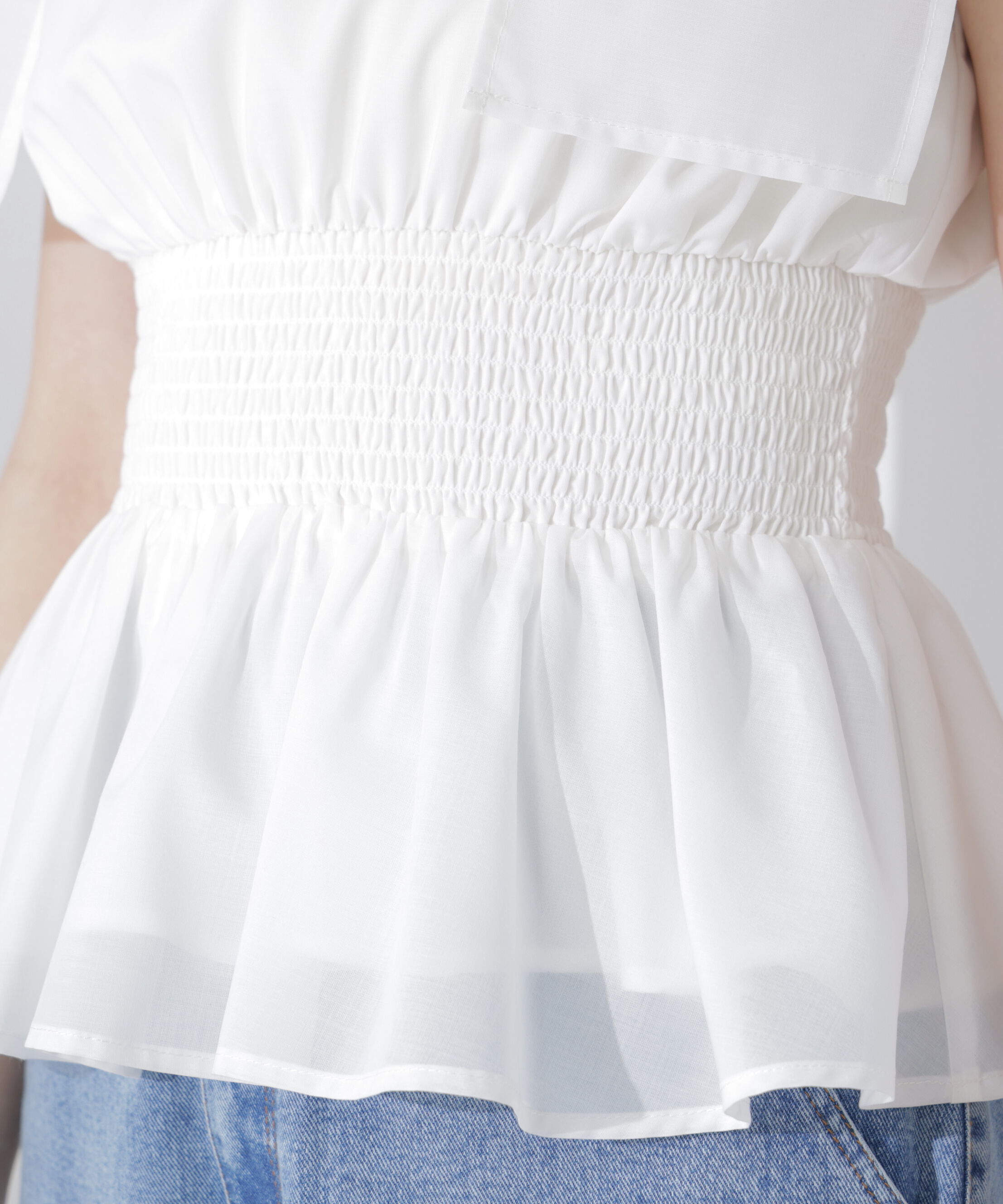 PROPORTION BODY DRESSING「ショルダーリボンペプラムブラウス」|シャツ・ブラウス|