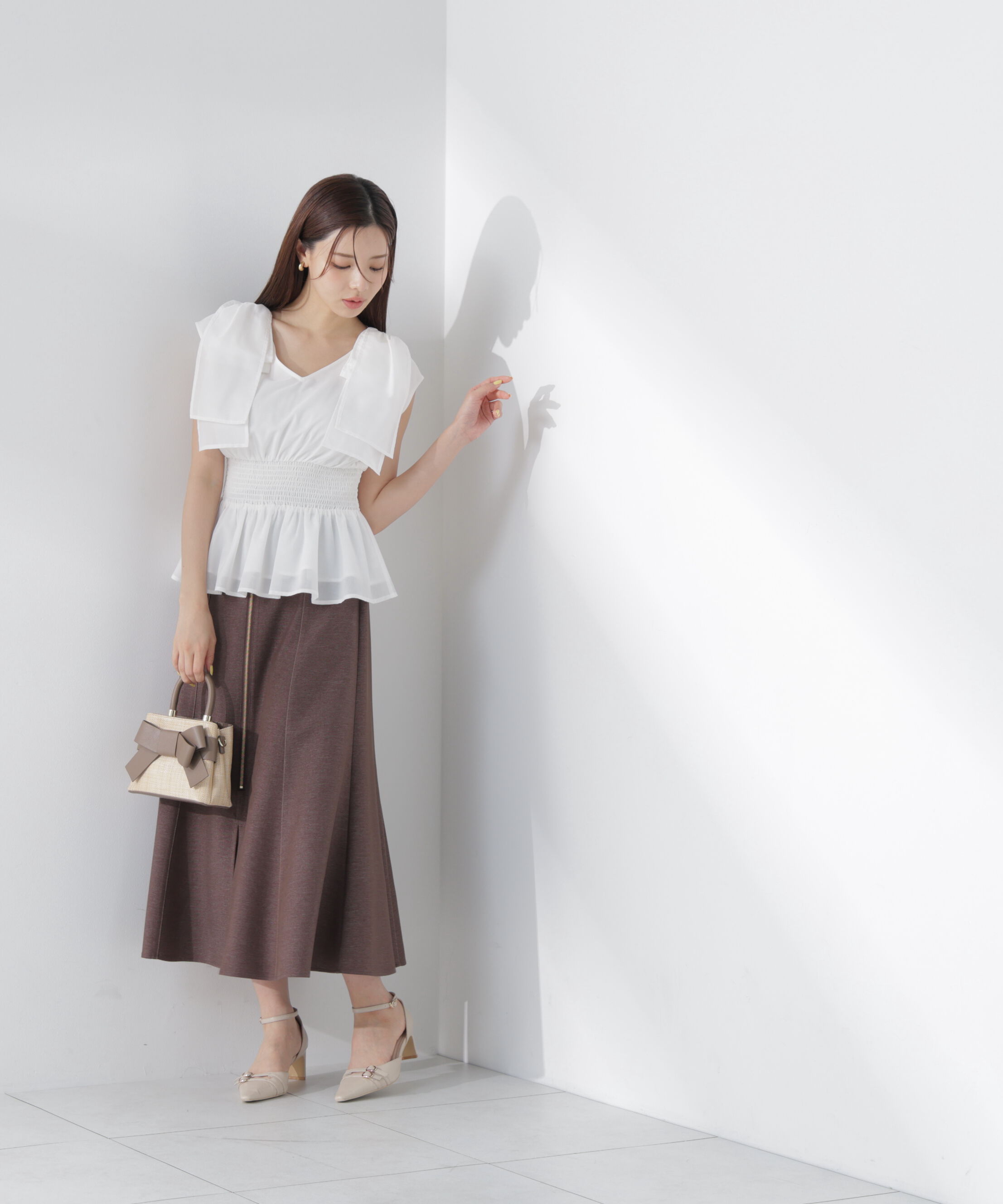 PROPORTION BODY DRESSING「ショルダーリボンペプラムブラウス」|シャツ・ブラウス|