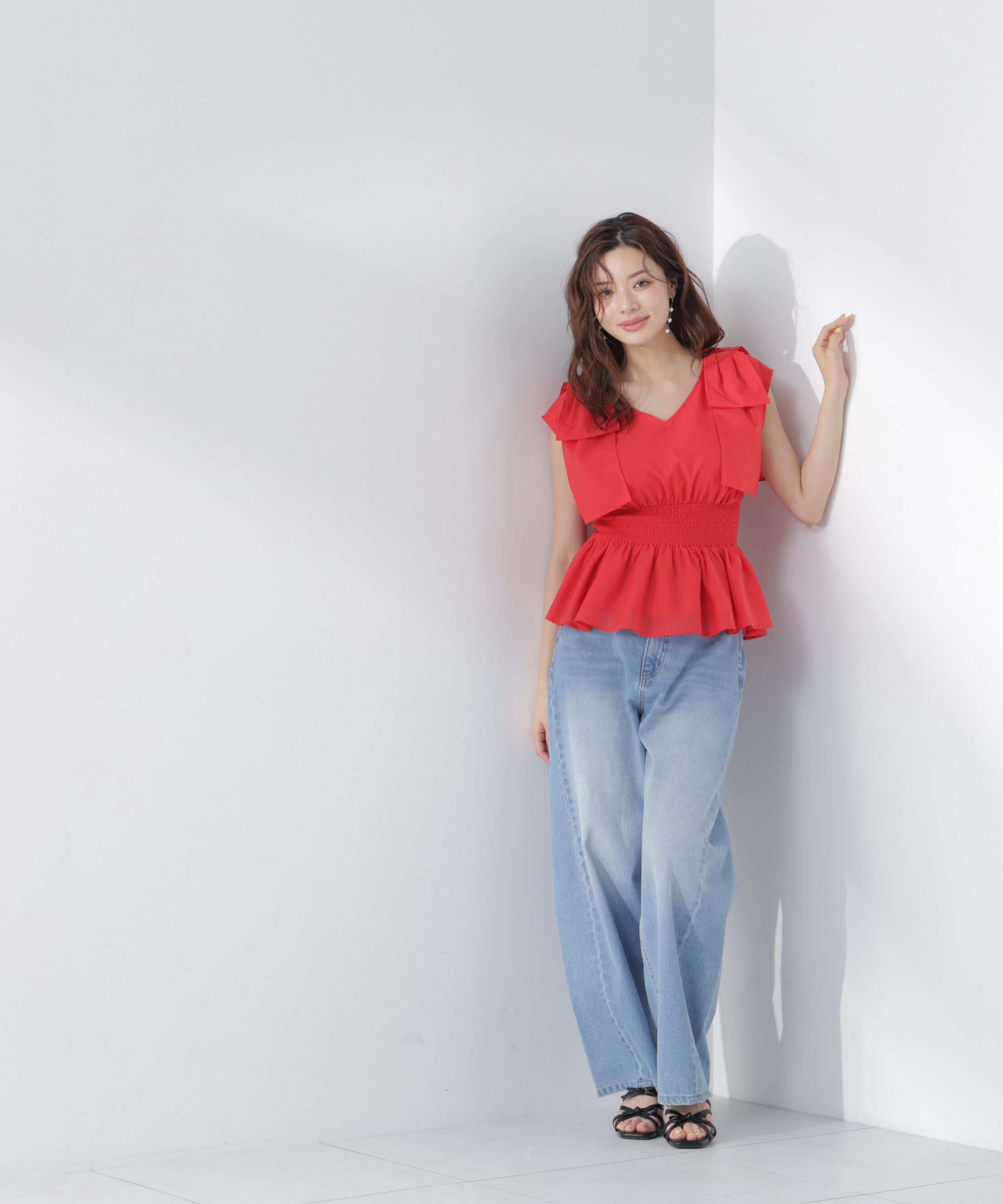 PROPORTION BODY DRESSING「ショルダーリボンペプラムブラウス」|シャツ・ブラウス|