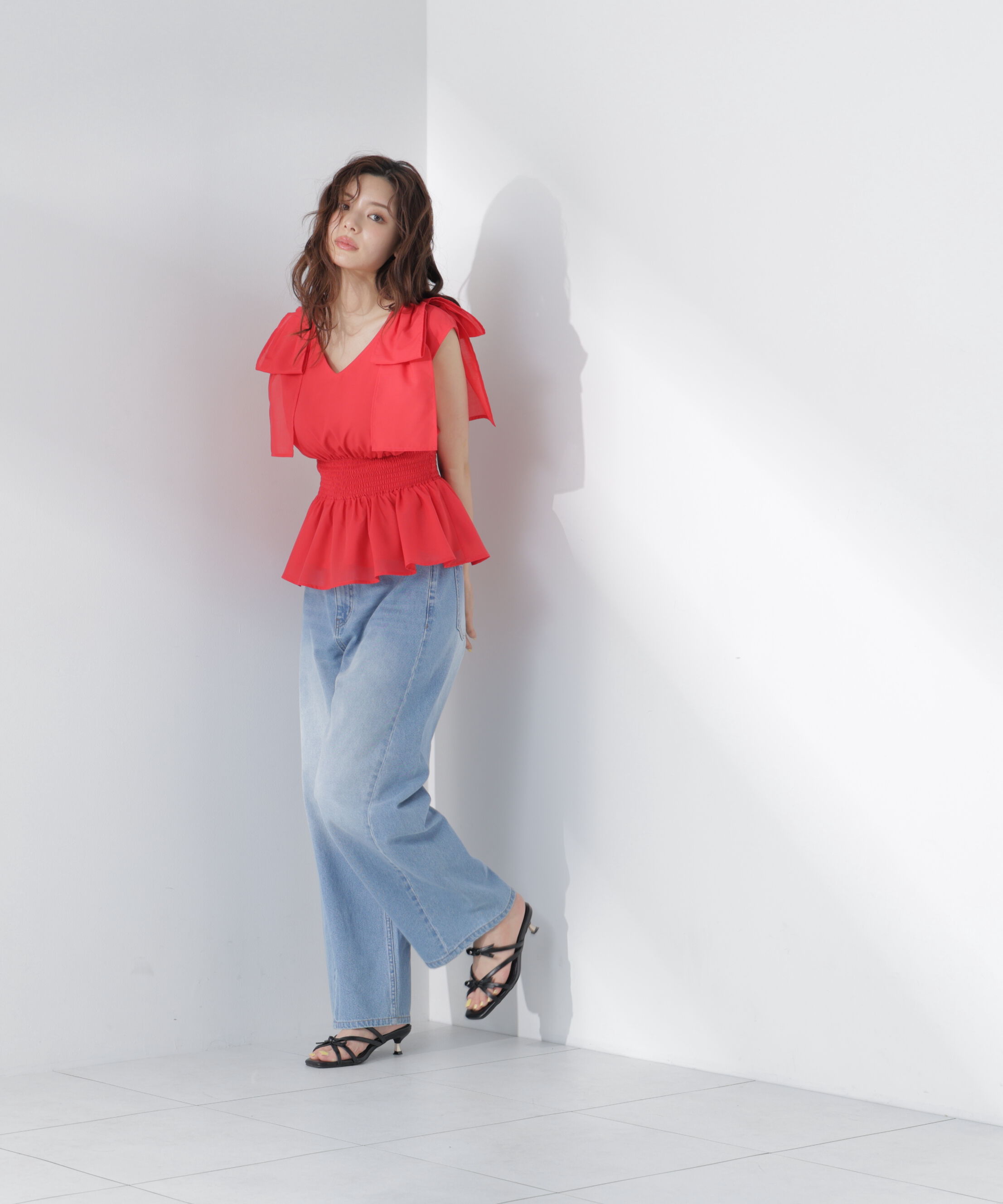 PROPORTION BODY DRESSING「ショルダーリボンペプラムブラウス」|シャツ・ブラウス|