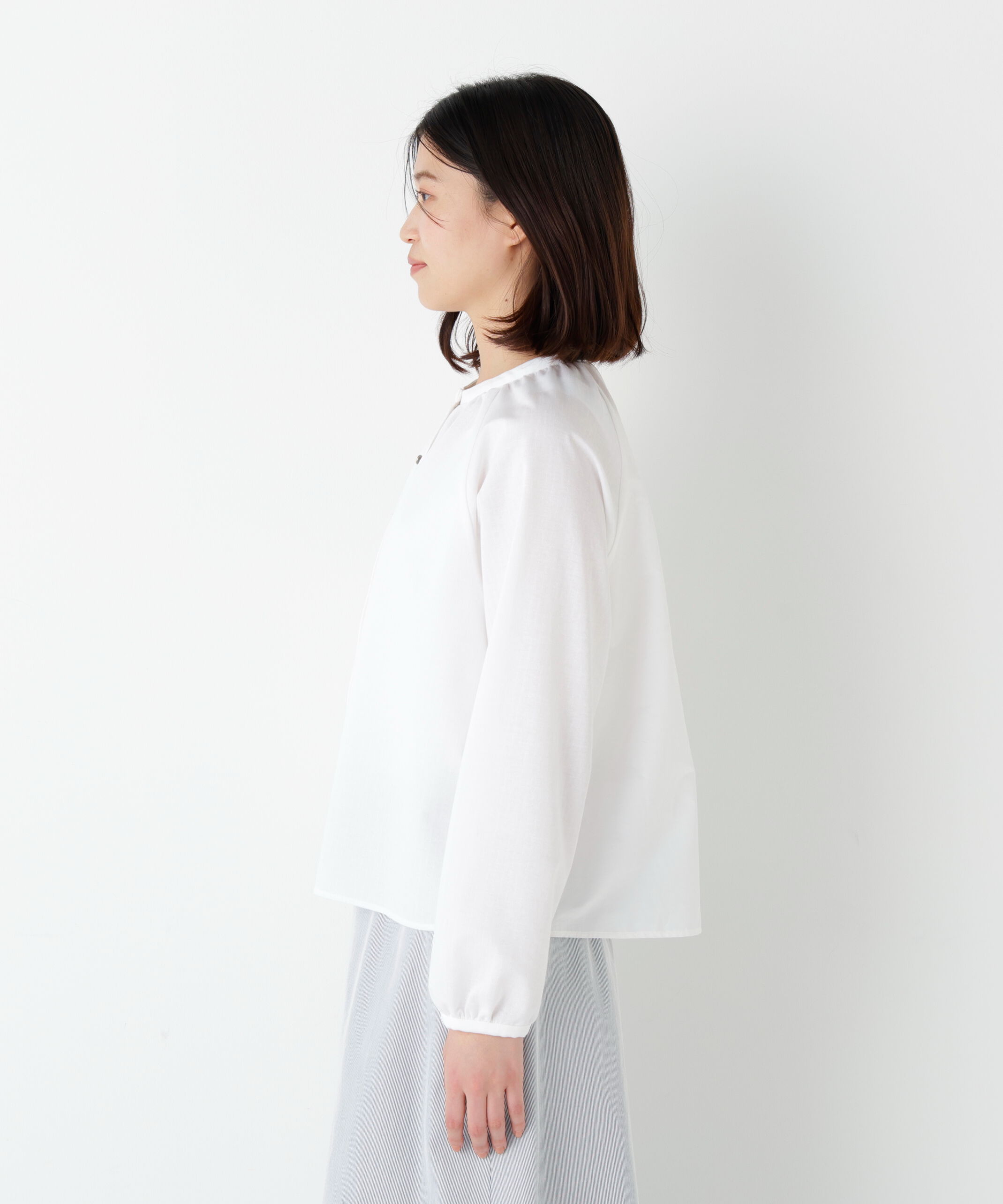  「◆バランサーカットソーギャザーブラウス」|Tシャツ・カットソー|