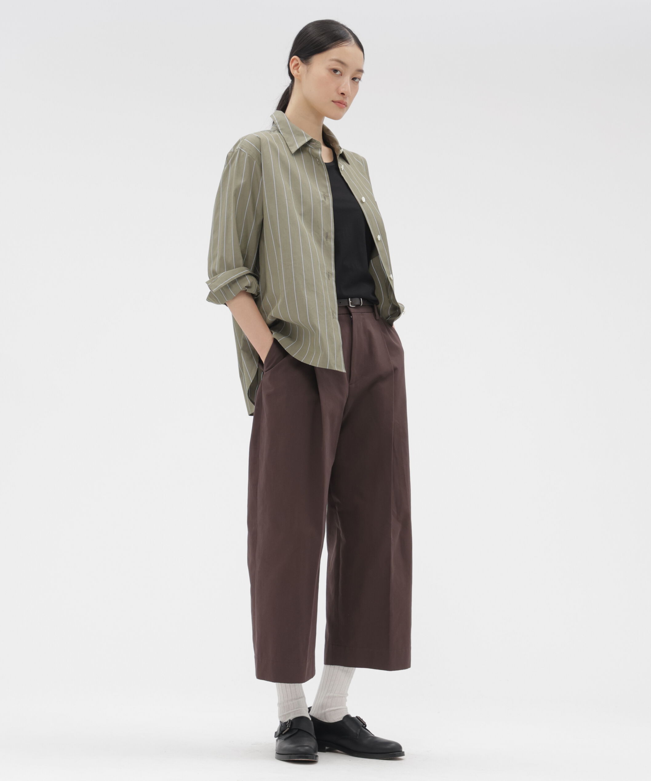  「WIDE STRIPE COTTON SHIRT」|シャツ・ブラウス|