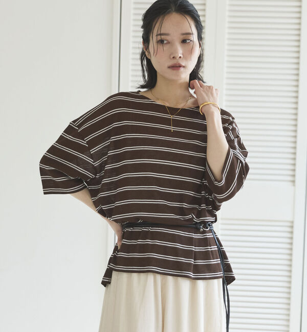 Doux archives「シアーボーダーＴｅｅ」|Tシャツ・カットソー|
