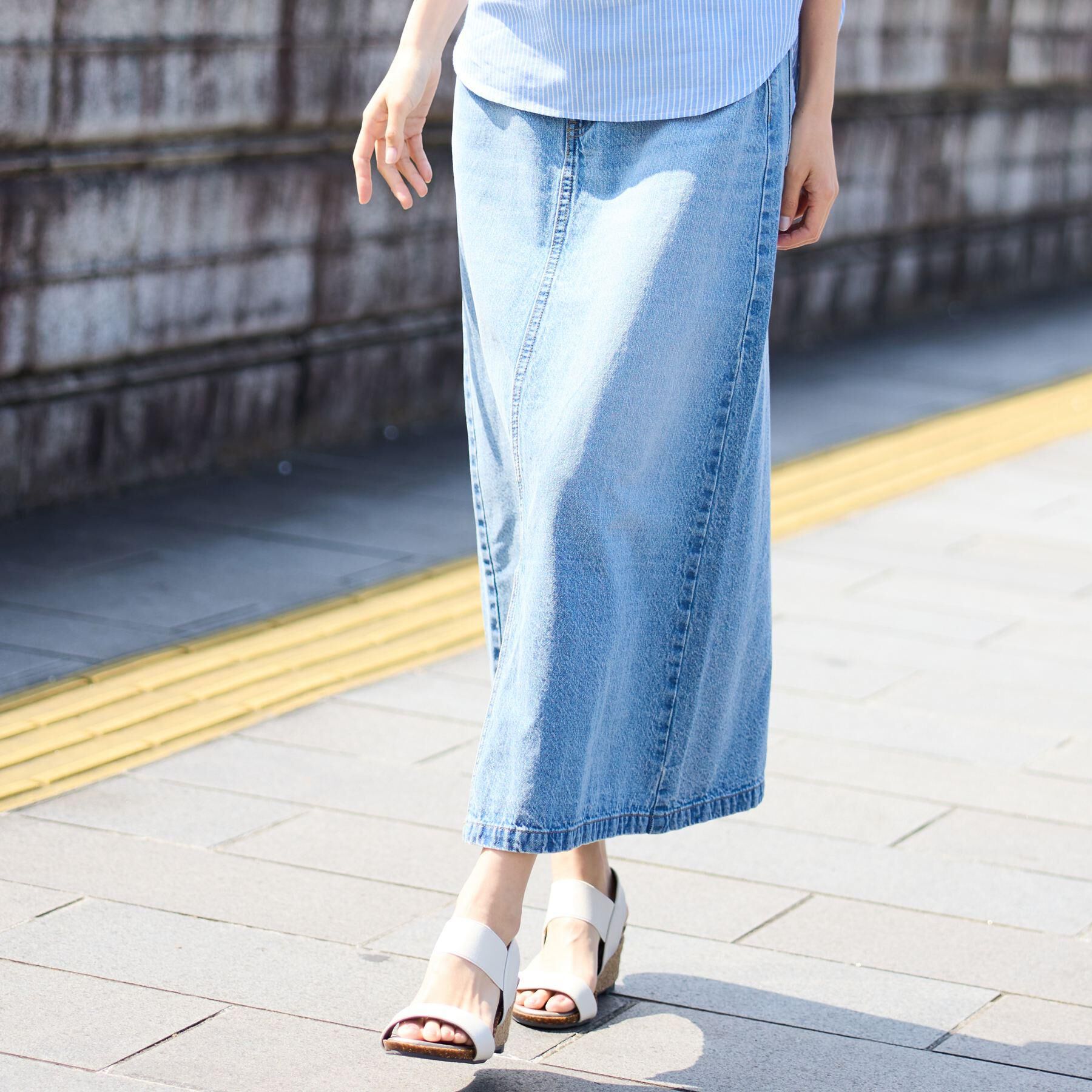SHOO･LA･RUE「【SHOO・LA・RUE DENIM】シンプルだから使いやすい Aラインスカート」|スカート|