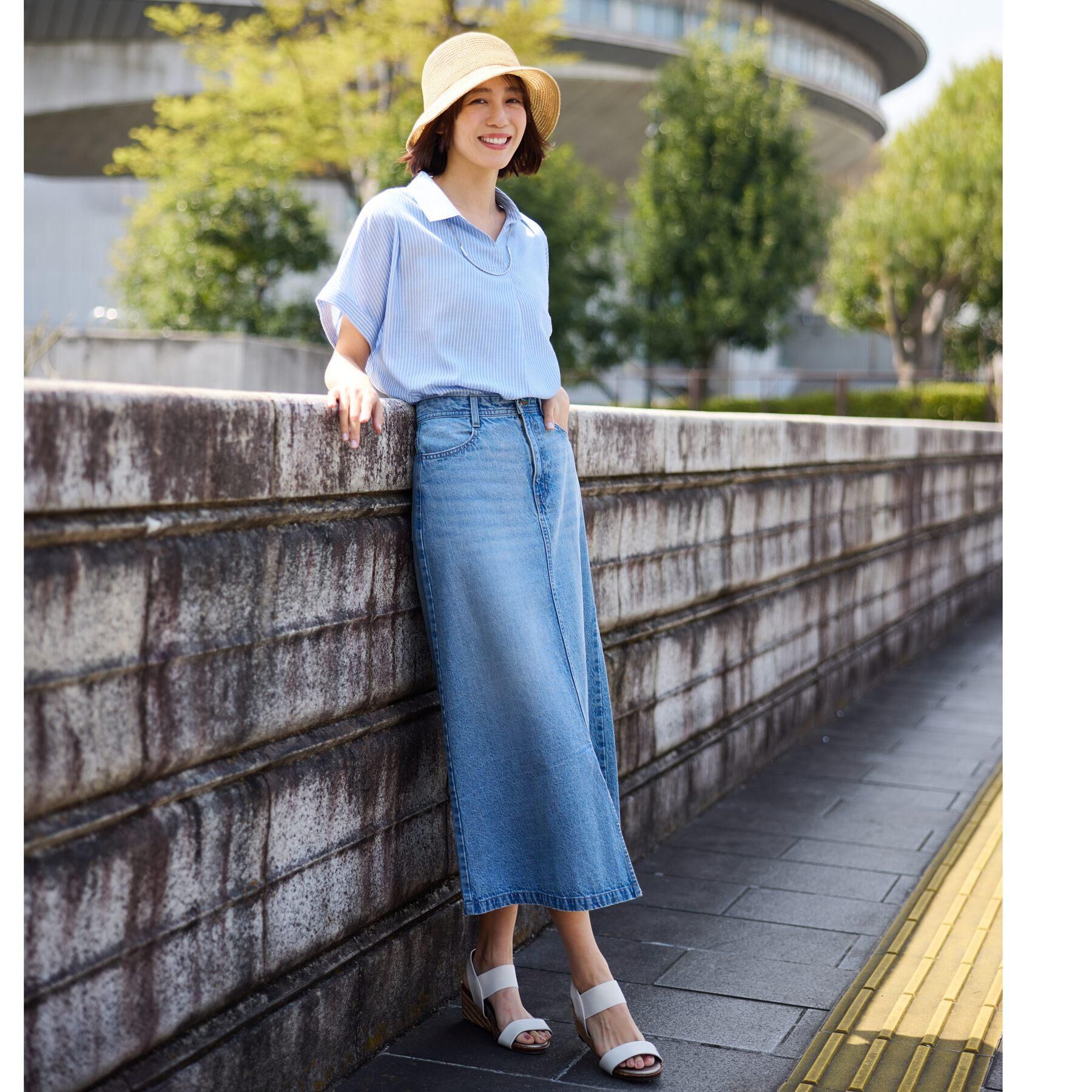 SHOO･LA･RUE「【SHOO・LA・RUE DENIM】シンプルだから使いやすい Aラインスカート」|スカート|