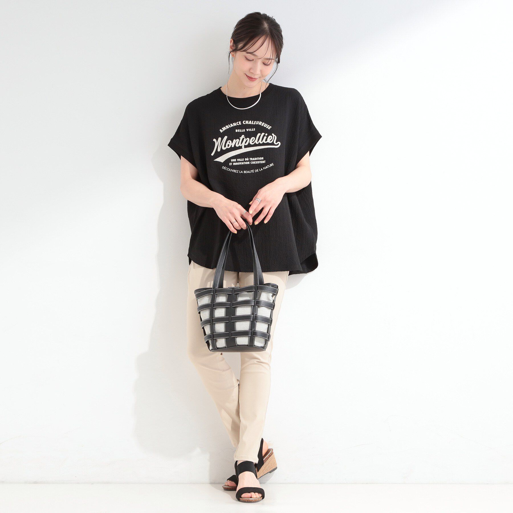 SHOO･LA･RUE「【洗濯機可】ぽこぽこさらさら アソートTシャツ」|Tシャツ・カットソー|