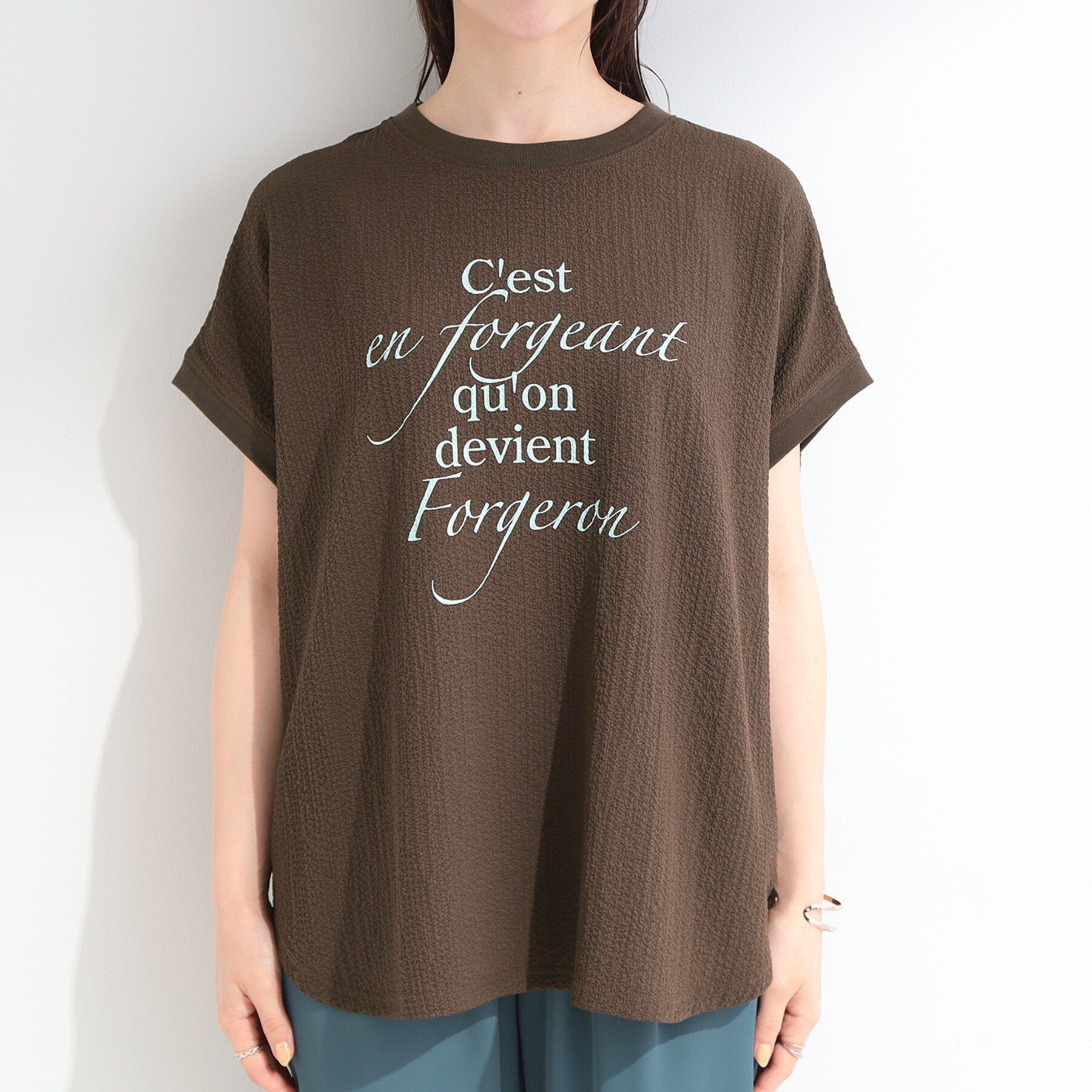 SHOO･LA･RUE「【洗濯機可】ぽこぽこさらさら アソートTシャツ」|Tシャツ・カットソー|