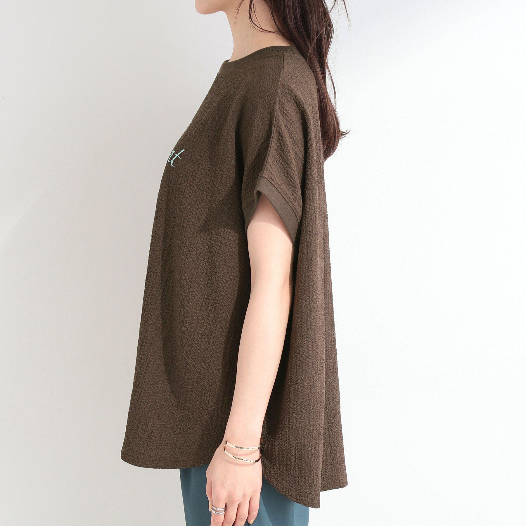 SHOO･LA･RUE「【洗濯機可】ぽこぽこさらさら アソートTシャツ」|Tシャツ・カットソー|