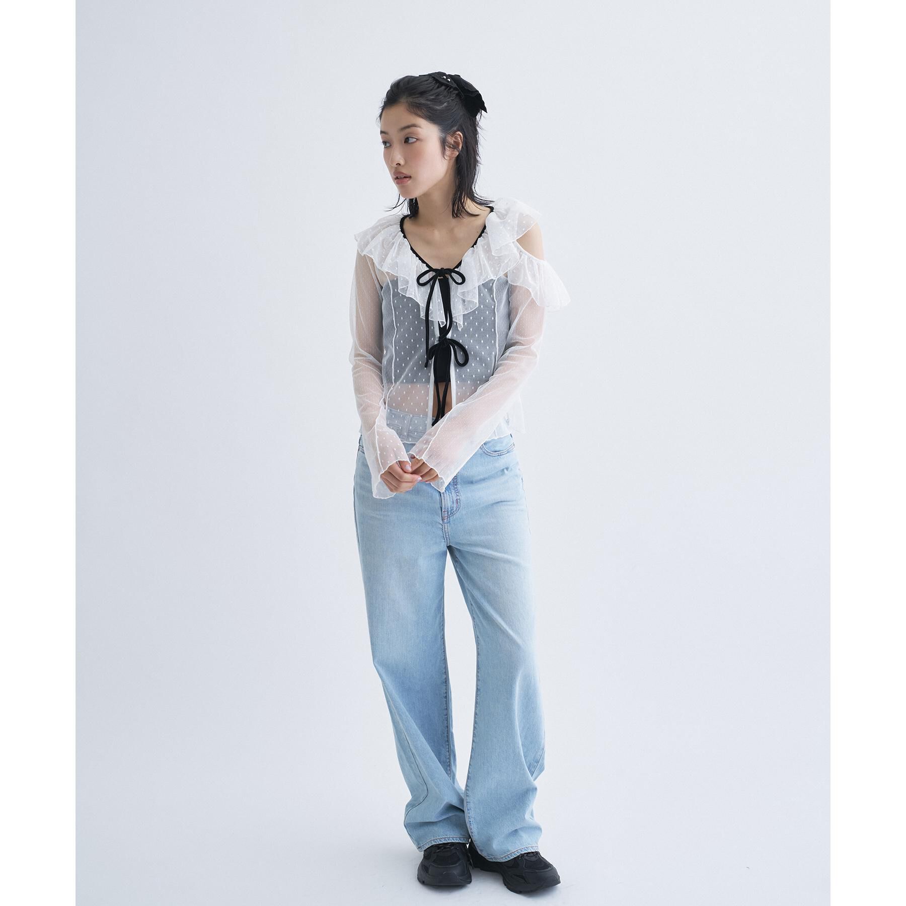 CODE A「tulle asymmetry blouse」|シャツ・ブラウス|
