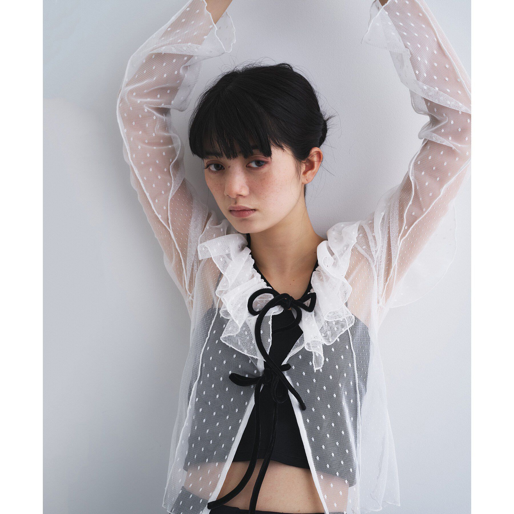 CODE A「tulle asymmetry blouse」|シャツ・ブラウス|