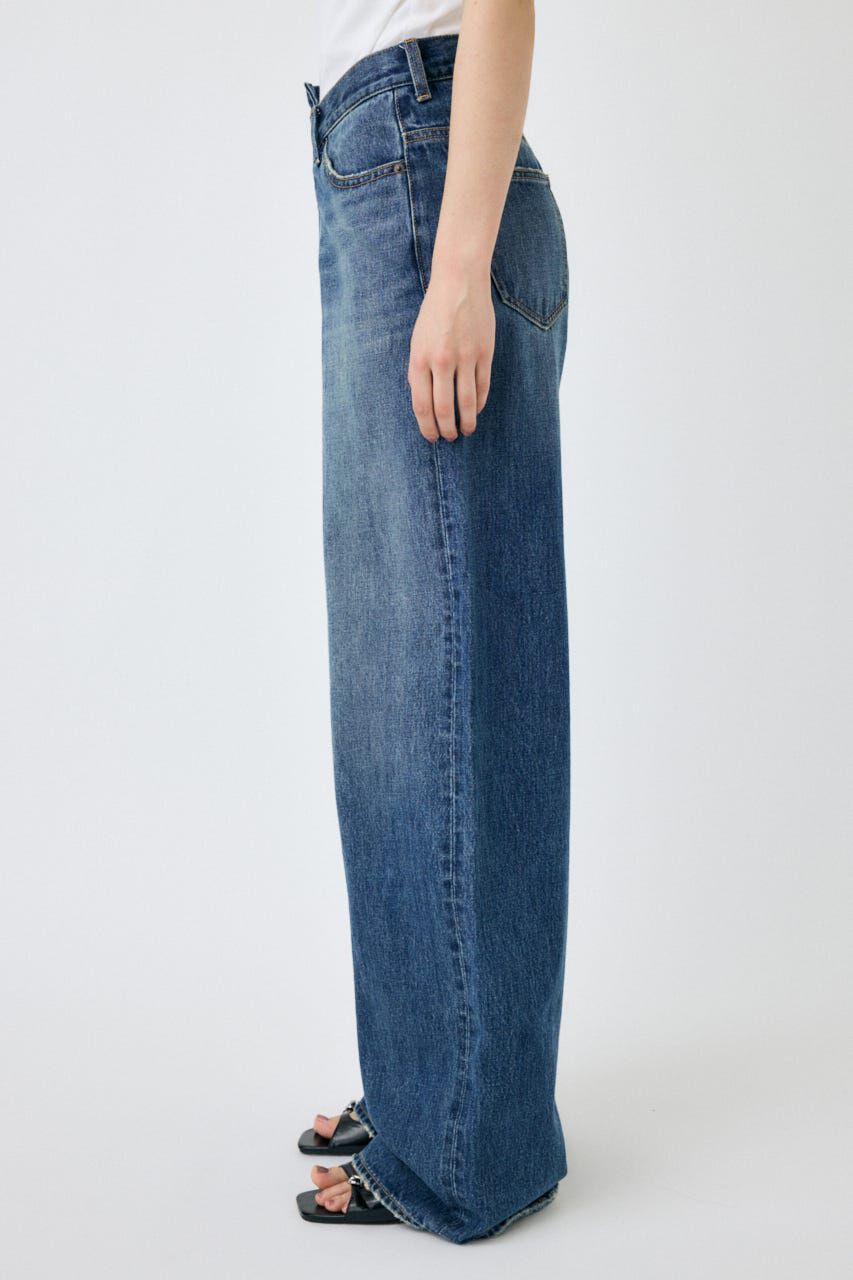 MOUSSY「CROSS WAIST WIDE ストレート」|デニム|