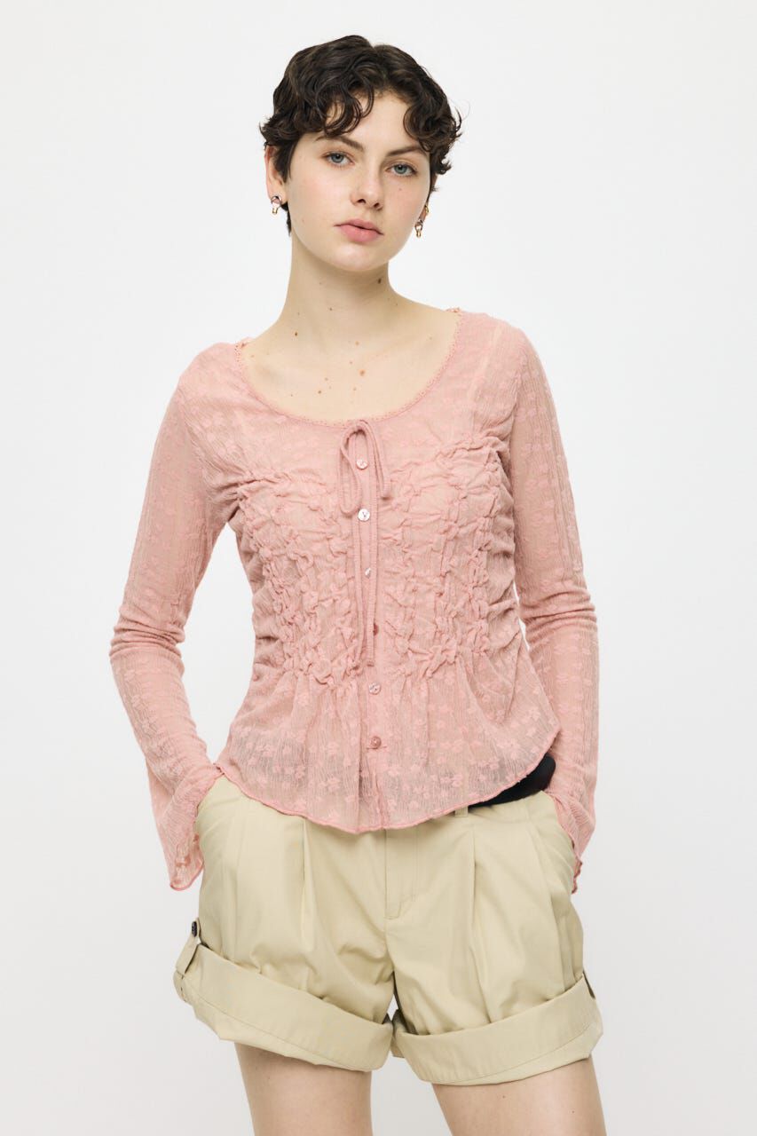 MOUSSY「SHIRRING LACE トップス」|Tシャツ・カットソー|