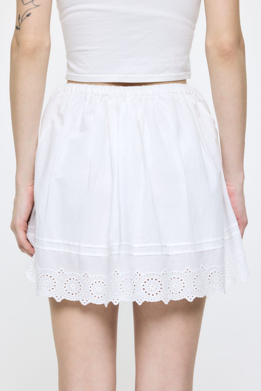 MOUSSY「EYELET HEM FLARE MINI スカート」|スカート|