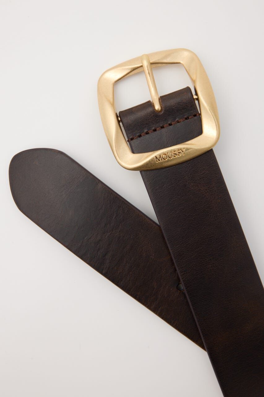 MOUSSY「CHUNKY BUCKLE LEATHER ベルト」|ベルト|