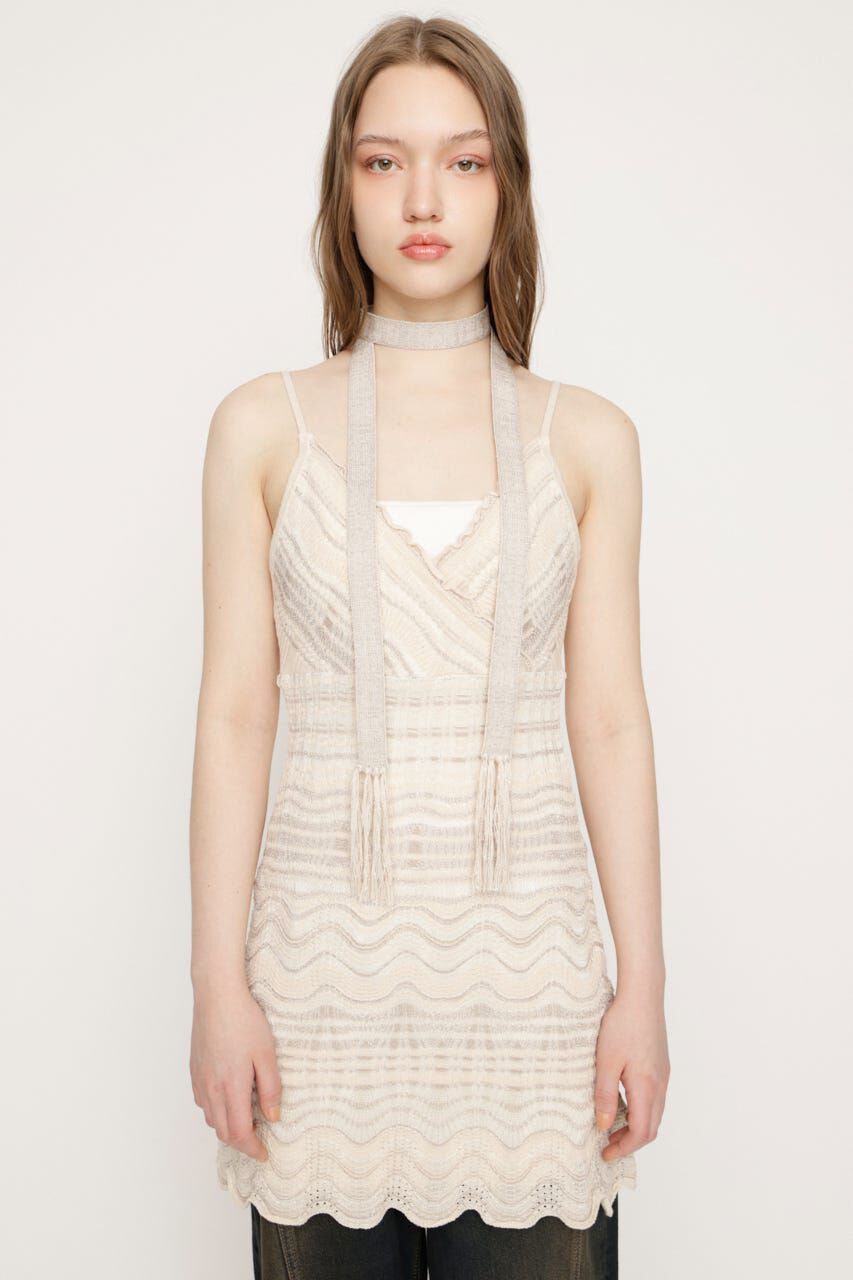 SLY「KNIT FRILL CAMI トップス」|キャミソール|