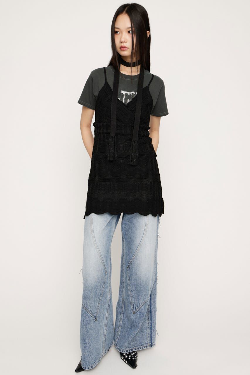 SLY「KNIT FRILL CAMI トップス」|キャミソール|