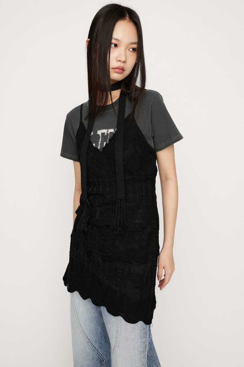 SLY「KNIT FRILL CAMI トップス」|キャミソール|