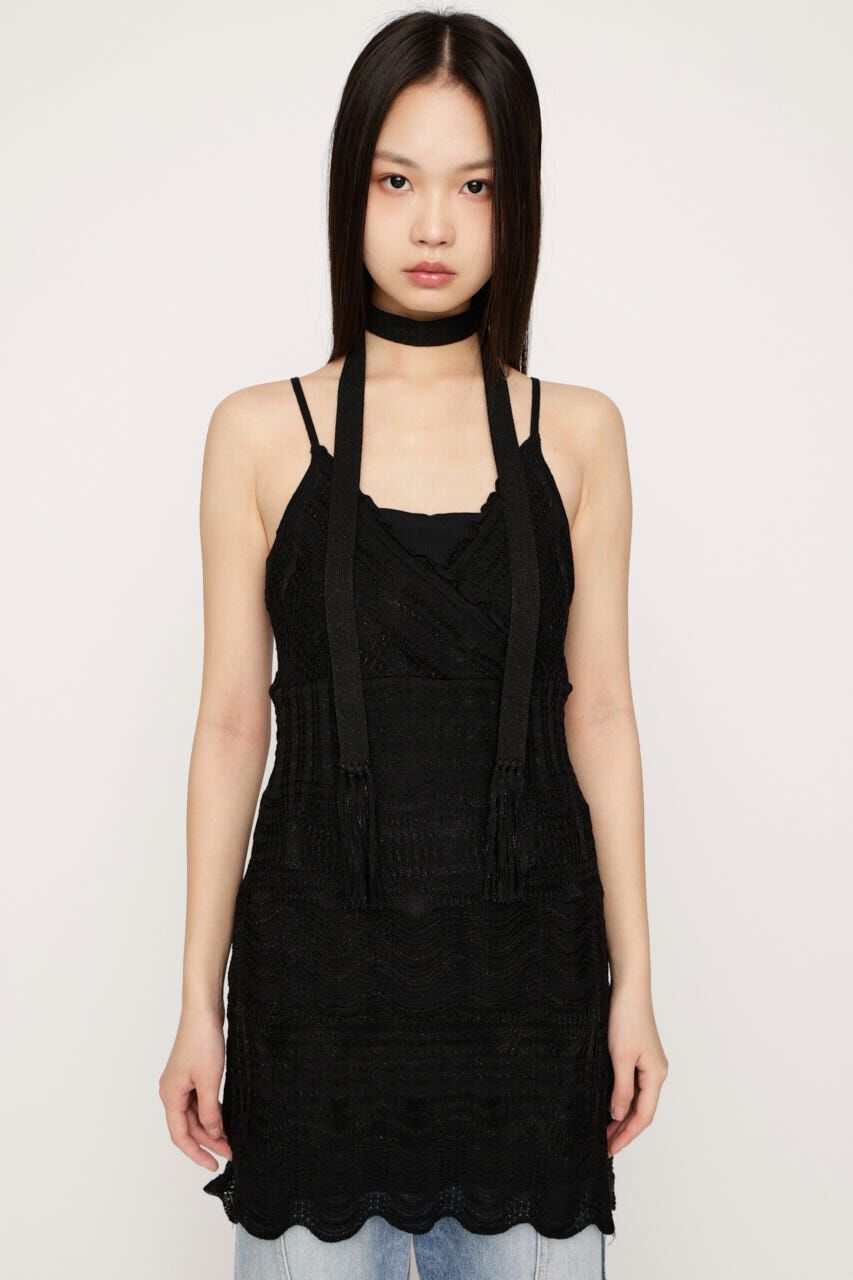 SLY「KNIT FRILL CAMI トップス」|キャミソール|