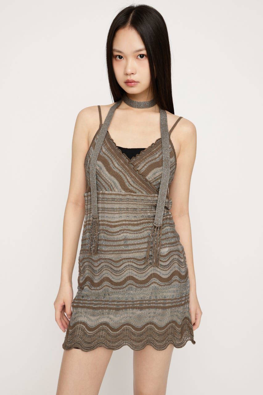 SLY「KNIT FRILL CAMI トップス」|キャミソール|KHA