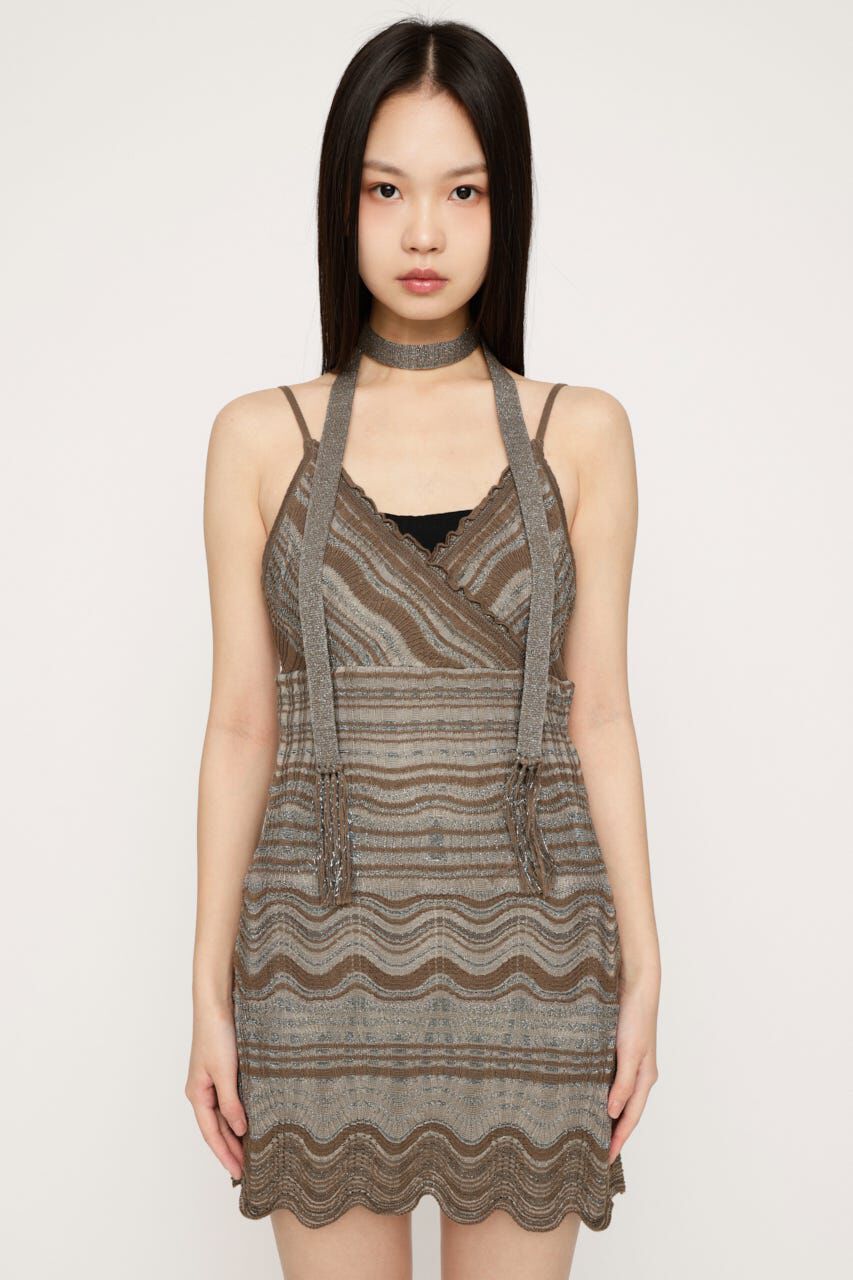 SLY「KNIT FRILL CAMI トップス」|キャミソール|