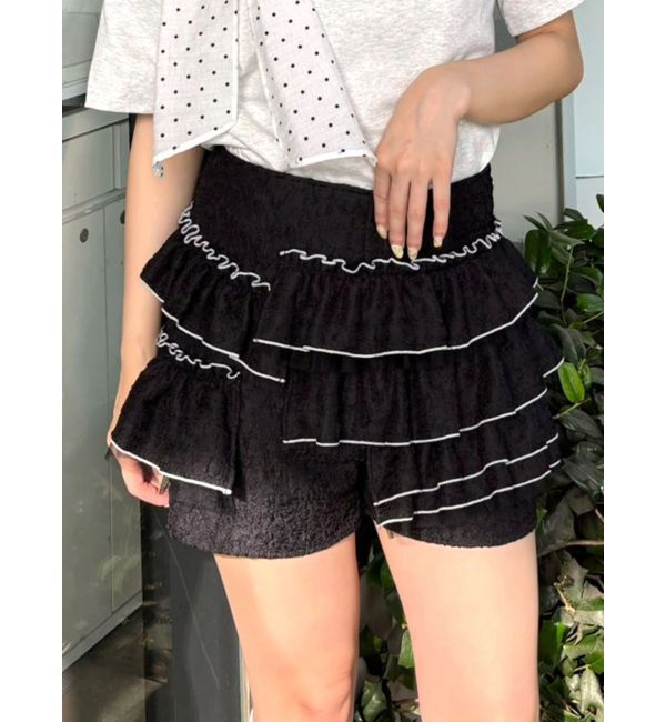 CALNAMUR「ティアードパンツ」|その他|ブラック