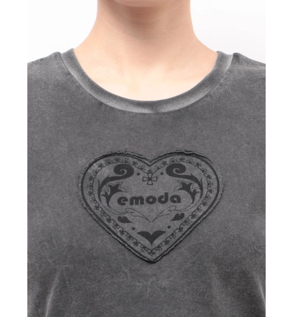 EMODA「エンブレムハートパッチTシャツ」|Tシャツ・カットソー|