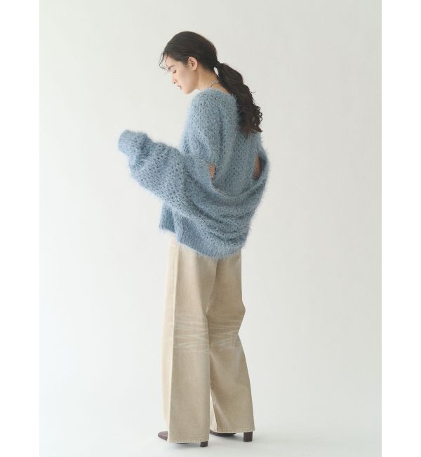LAGUNAMOON「ベルトセミワイドデニムパンツ」|デニム|