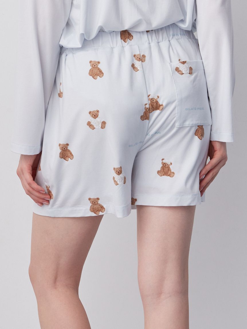 gelato pique「抗菌防臭バスローブベア柄ショートパンツ」|ルームウェア|