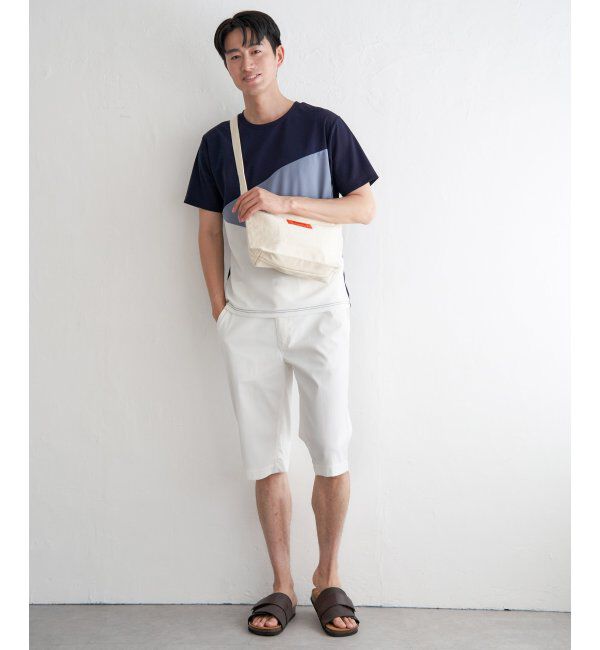 ikka「【接触冷感／吸水速乾】マルチファンクション斜め切り替えTシャツ」|Tシャツ・カットソー|
