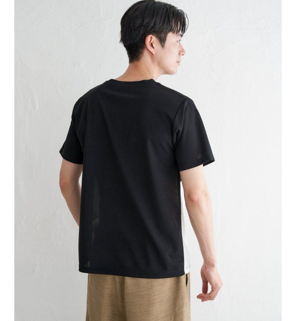 ikka「【接触冷感／吸水速乾】マルチファンクション斜め切り替えTシャツ」|Tシャツ・カットソー|