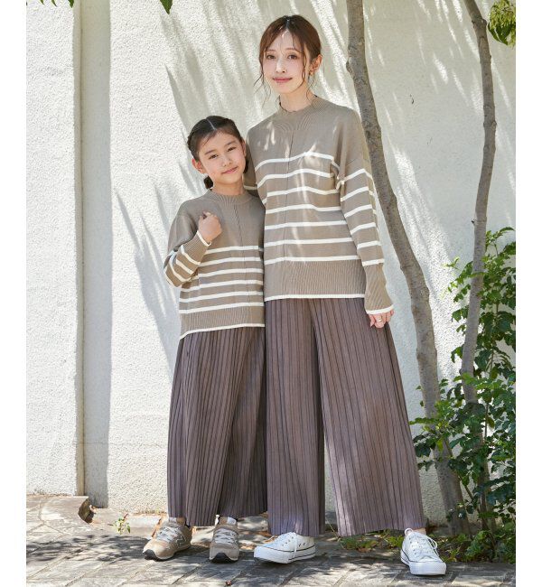 ikka kids「【親子コーデ】コットンMIXボーダーニットプルオーバー（120~160cm）」|その他|