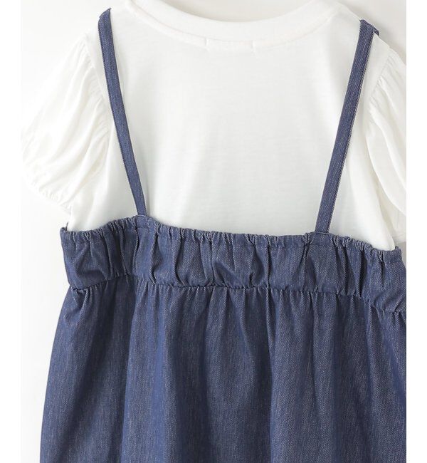 ikka kids「ニットデニムキャミドッキングプルオーバー（120~160cm）」|Tシャツ・カットソー|