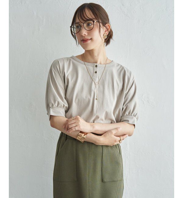 ikka「ヘンリーネックソデタックドルマンＰＯ」|その他|ベージュ