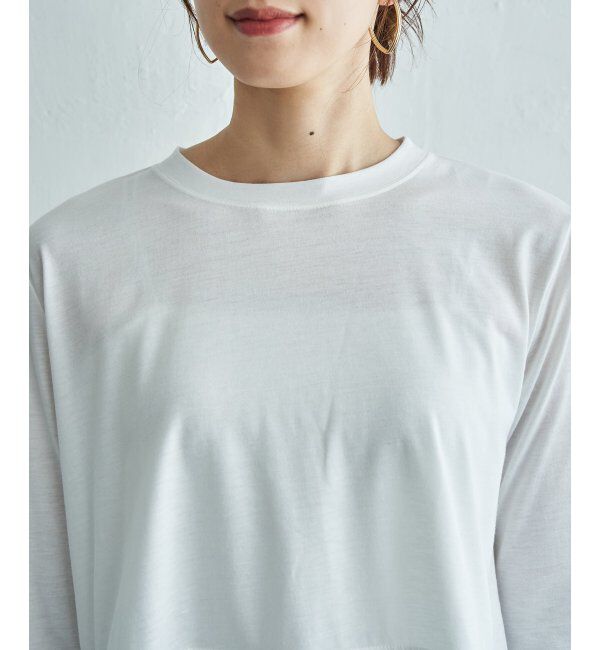 ikka「裾異素材切り替えロンT」|Tシャツ・カットソー|