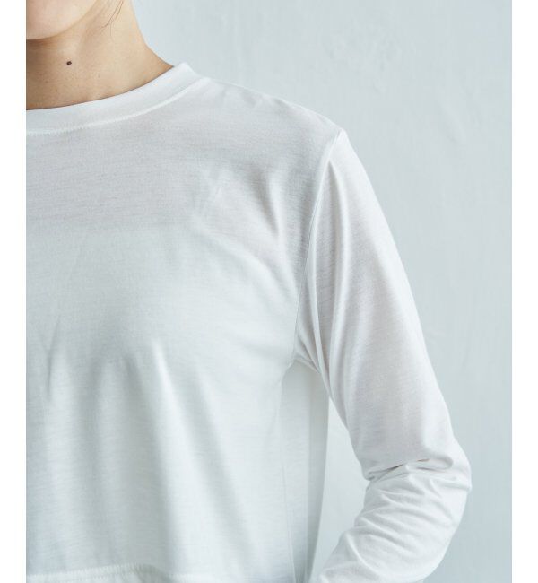 ikka「裾異素材切り替えロンT」|Tシャツ・カットソー|
