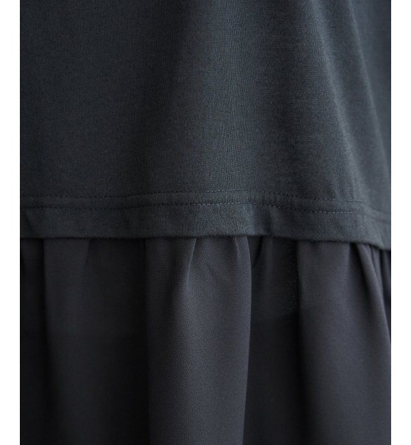 ikka「裾異素材切り替えロンT」|Tシャツ・カットソー|