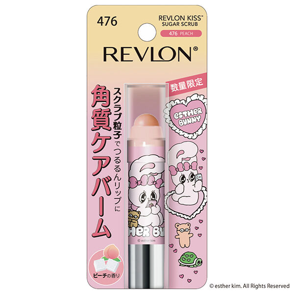 レブロン「レブロン キス シュガー スクラブ 476 ピーチ ピーチの香り (2.6g)」|口元ケア|