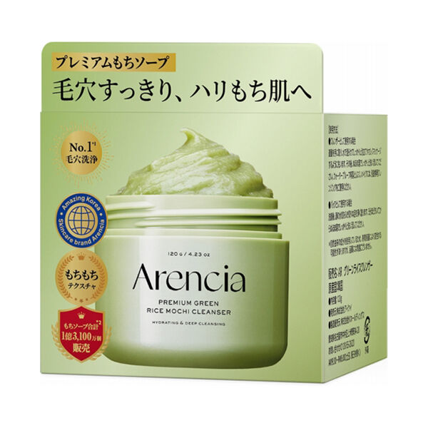  「Arencia プレミアムもち ソープ Rグリーン (120g)」|洗顔料|