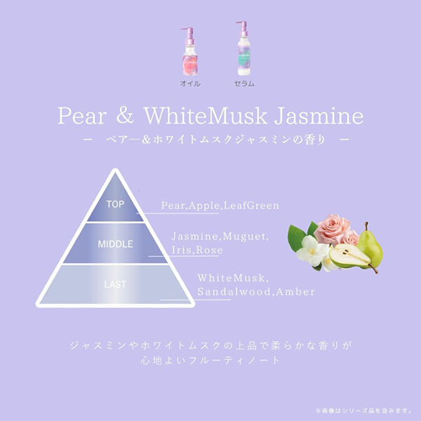  「ulumee グロウプロテイン ナイトケアセラム 本体/ペアーホワイトムスクジャスミンの香り (150g)」|洗い流さないトリートメント|