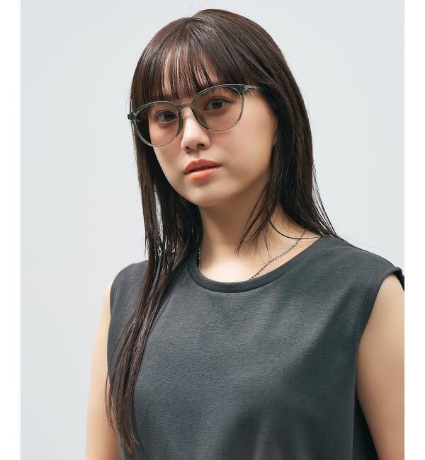  「SUNGLASSES COLLECTION ボストン型 サングラス | カラーレンズ 紫外線対策 UVカット」|サングラス|薄グリーン