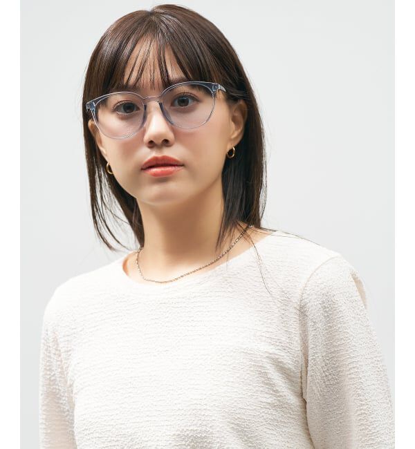  「SUNGLASSES COLLECTION ボストン型 サングラス | カラーレンズ 紫外線対策 UVカット」|サングラス|薄ブルー