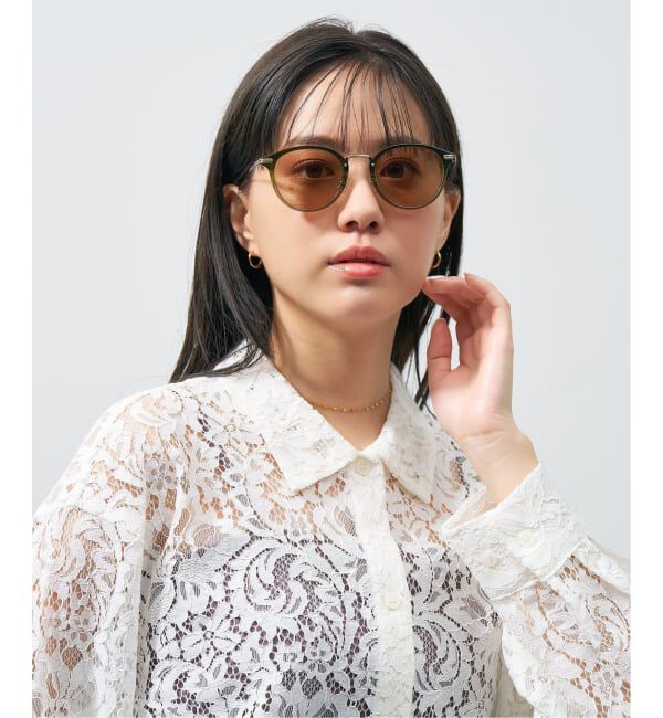  「Zoff｜UNITED ARROWS サングラス ユナイテッドアローズ｜カラーレンズ｜異素材｜UVカット 紫外線対策」|サングラス|グリーン