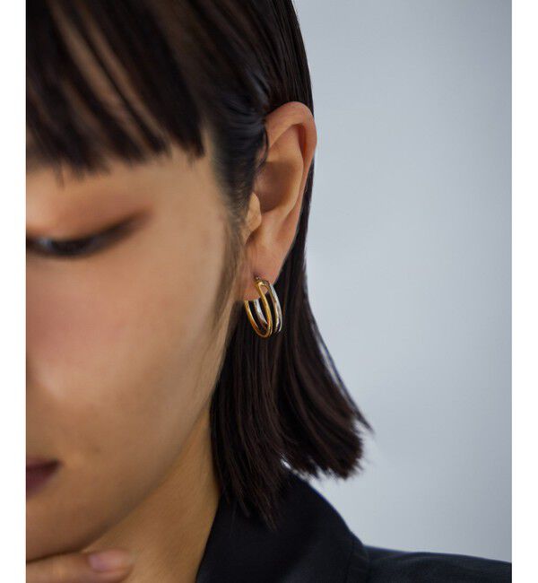 Jouete「[ラップピアス] ダブルフープ コンビカラー」|ピアス|