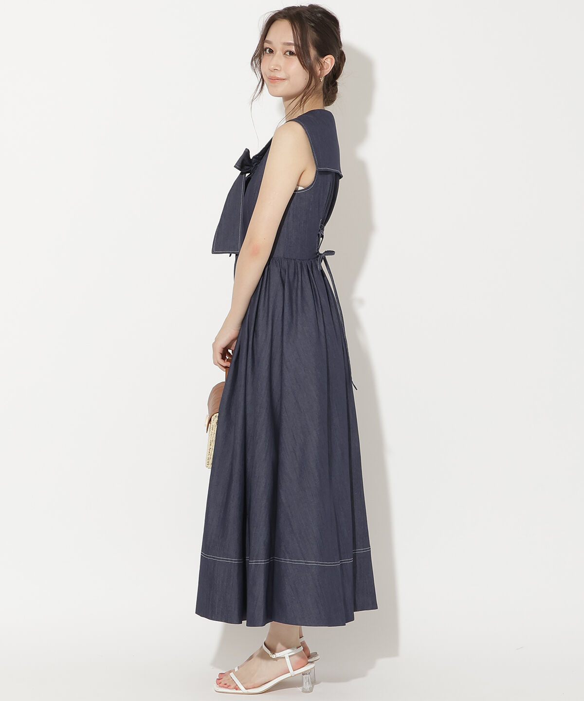 WILLSELECTION「セーラーカラーノースリーブシャツワンピース」|ワンピース|