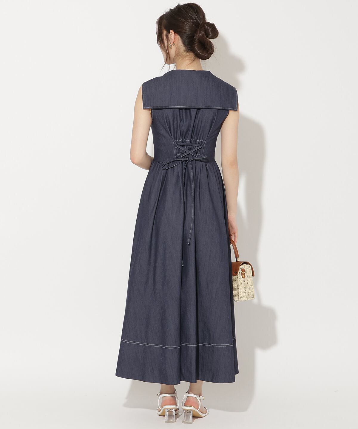 WILLSELECTION「セーラーカラーノースリーブシャツワンピース」|ワンピース|